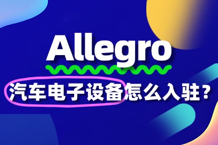 新手如何成功入驻Allegro卖汽车电子设备?