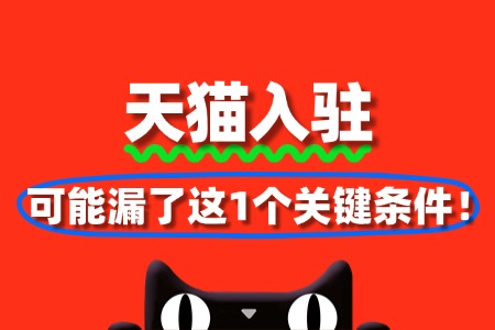 天猫入驻总被拒?你可能漏了这1个关键条件!