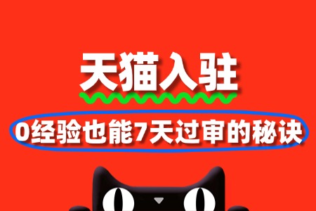 天猫入驻快速通道:0经验也能7天过审的秘诀